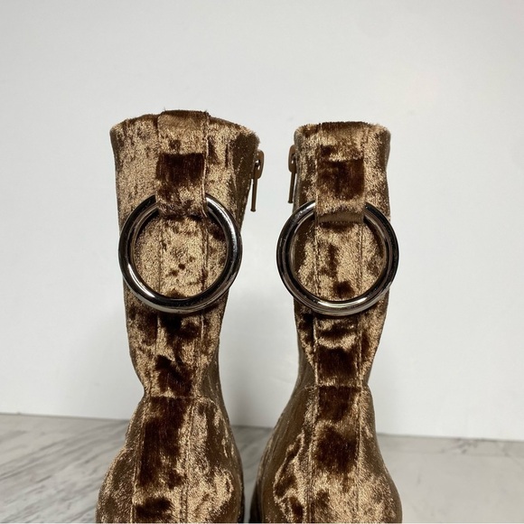 New! Jeffrey Campbell Walton Brown Velvet Western Bootie 5 - Picture 5 of 15